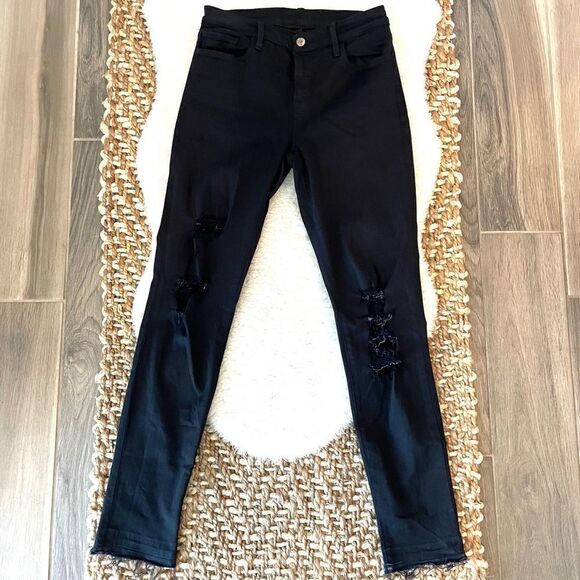 J Brand Alana High Rise Crop Jeans Demented Black - Picture 2 of 13